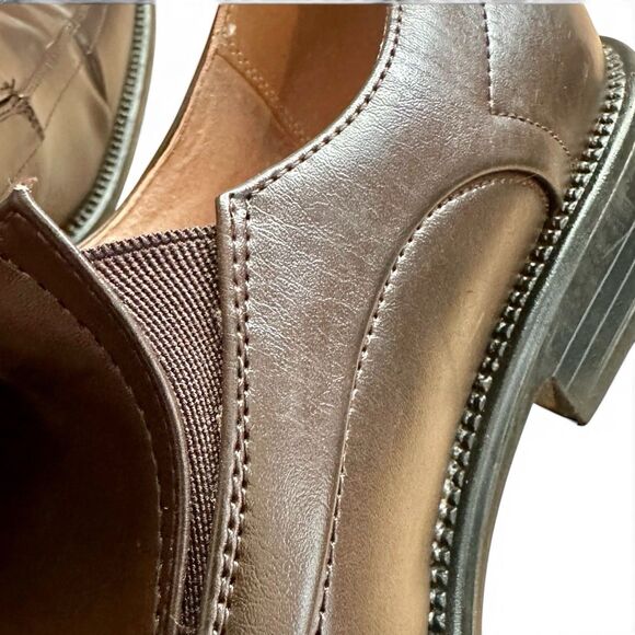 Bruno Marc Mens 10 Brown Slip On Dress Shoes Square Toe Office Formal main image 5